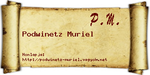 Podwinetz Muriel névjegykártya
